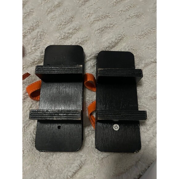 Naganohara Yoimiya Genshin Impact Anime Cosplay Shoes sz 37 black wood - Picture 5 of 5